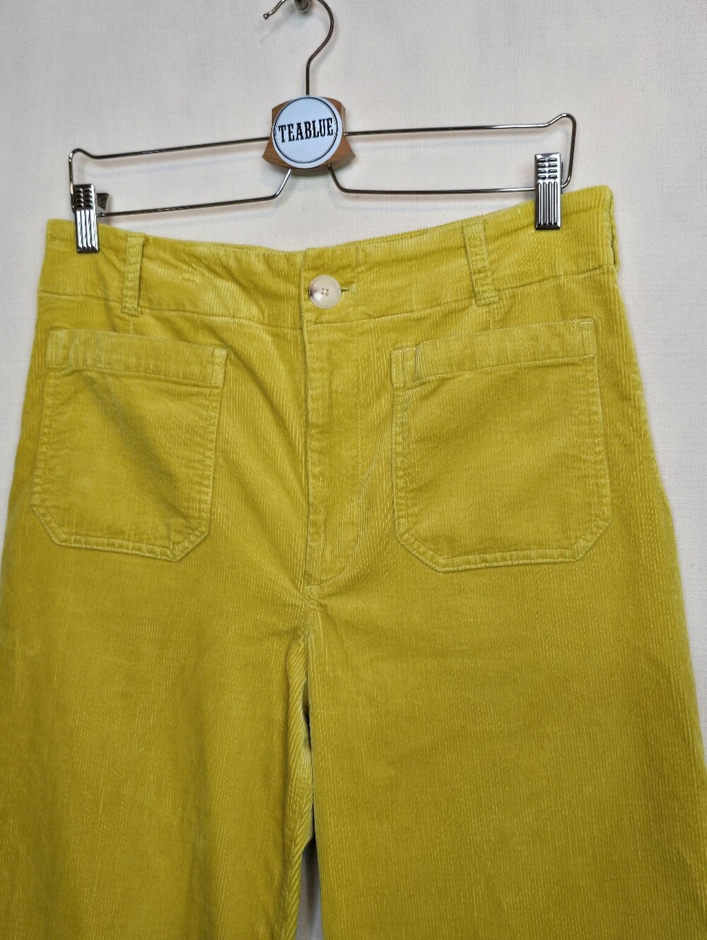 Maeve The Colette Wide-Leg Corduroy Pants Yellow Size 31 - Picture 6 of 11